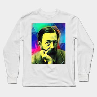 John Addington Symonds Colourful Portrait | John Addington Symonds Artwork 7 Long Sleeve T-Shirt